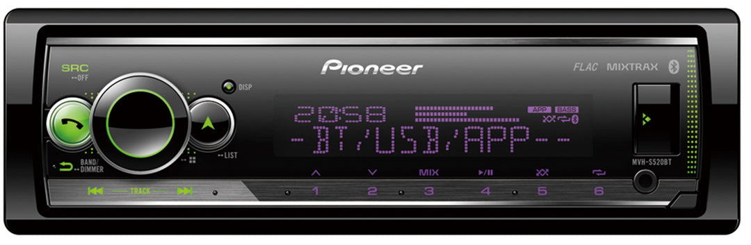 Pioneer MVH-S520BT Autoradio Bluetooth ja USB
