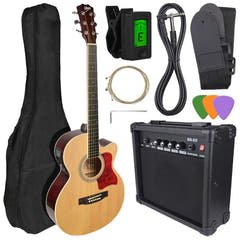 V-TONE EAG SET NT sähköinen akustinen kitara + vahvistin, Naturel