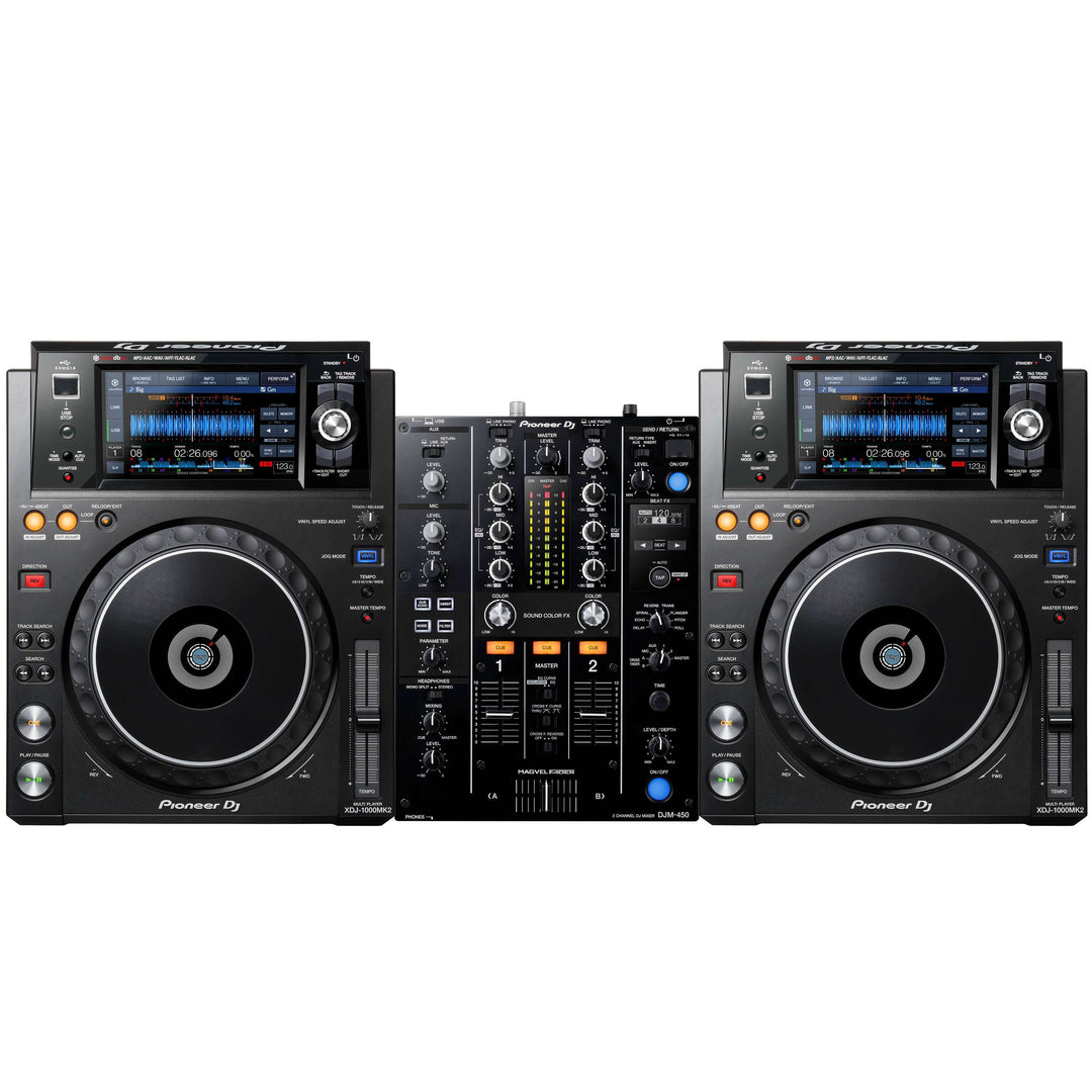 Pioneer DJ DJM-450 + XDJ-1000 MK2 -paketti