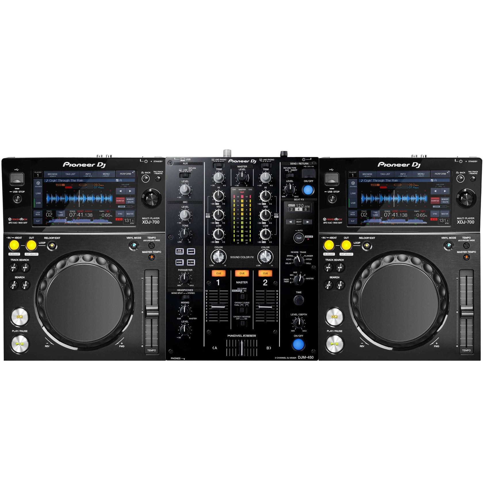 Pioneer DJ DJM-450 + XDJ-700 -paketti
