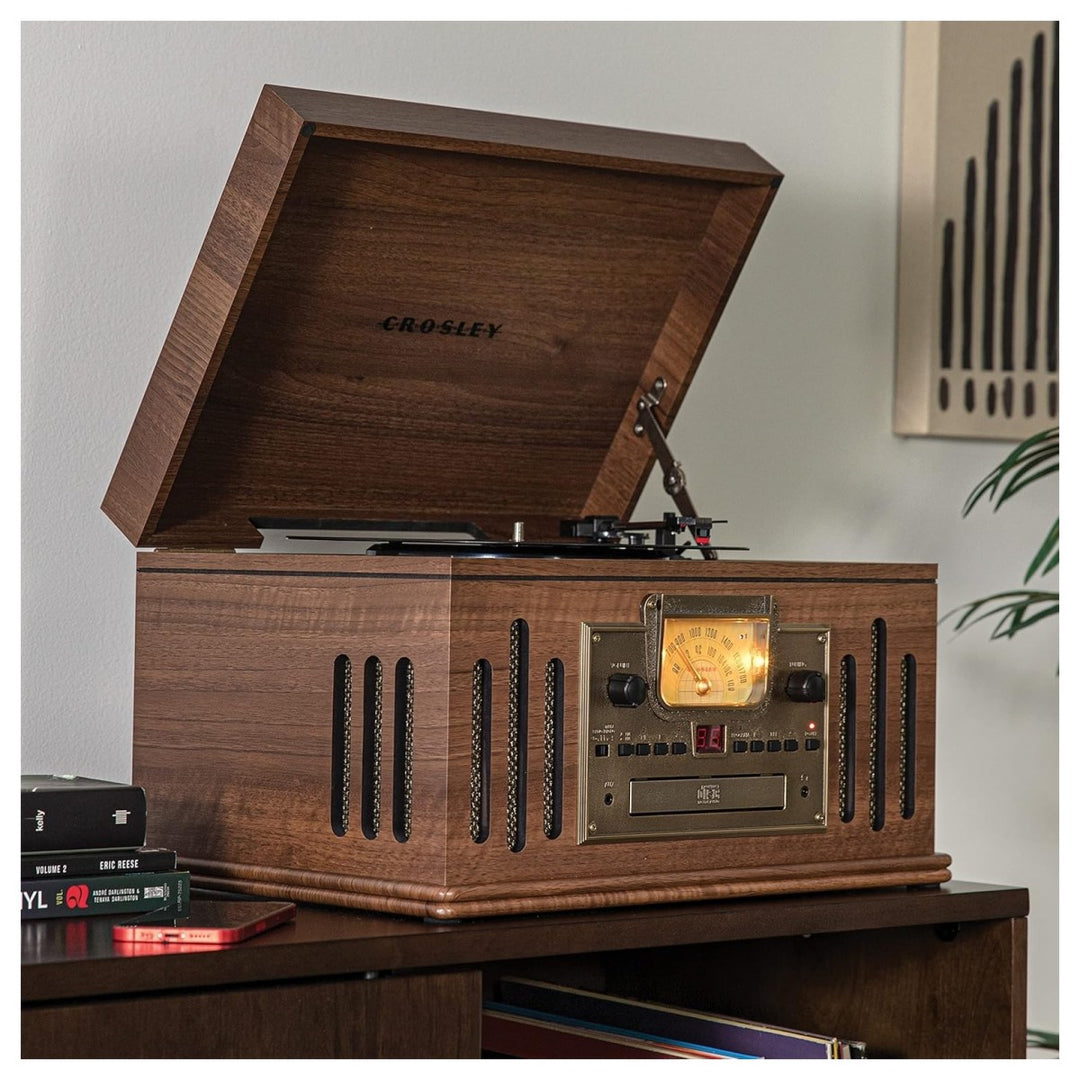 Crosley Musician 8-in-1 musiikkijärjestelmä, pähkinä