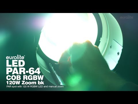 EUROLITE LED PAR-64 COB RGBW 120W Zoom bk MK2