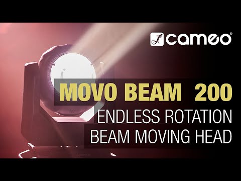 Cameo MOVO BEAM 200 - Beam moving head med endeløs rotation og LED-ring