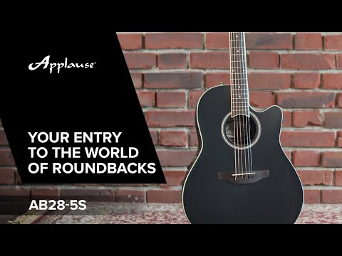 Applause E-Acoustic kitarat AB28 Super Shallow Bowl Cutaway - Black Satin (AB28-5S)