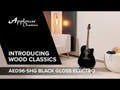 Applause E-Acoustic Guitar Wood Classics AED96-5HG Black Gloss Electro – Black korkeakiiltoinen (AED96-5HG)