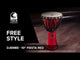 Toca Djembe Freestyle Rope Tuned - Bali Red (SFDJ-10RP)