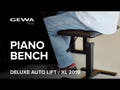 GEWA Pianotuoli Autolift - Cover musta keinonahka