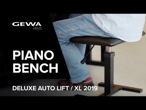 GEWA Pianotuoli Autolift - Cover musta keinonahka