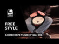 Toca Djembe Freestyle, köysiviritteinen - Bali-punainen (SFDJ-9RP)