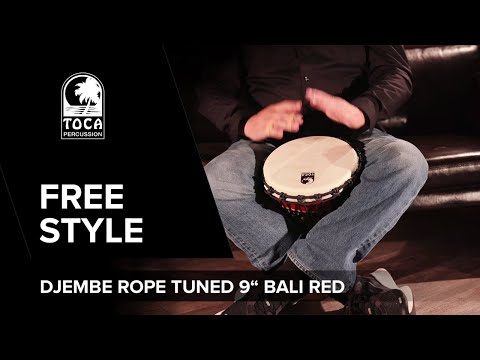 Toca Djembe Freestyle Rope Tuned - Bali Red (SFDJ-9RP)