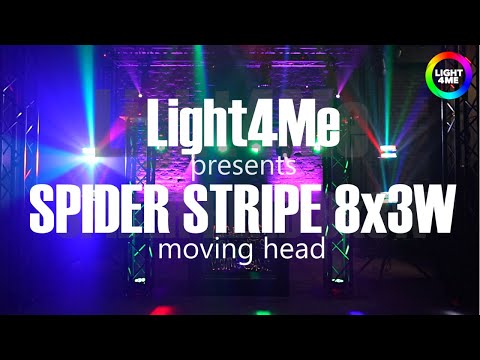 LIGHT4ME SPIDER STRIPE Effect LED disco stroboskop