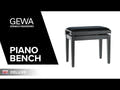 GEWA Piano bench Deluxe - Black matt (istuin musta)