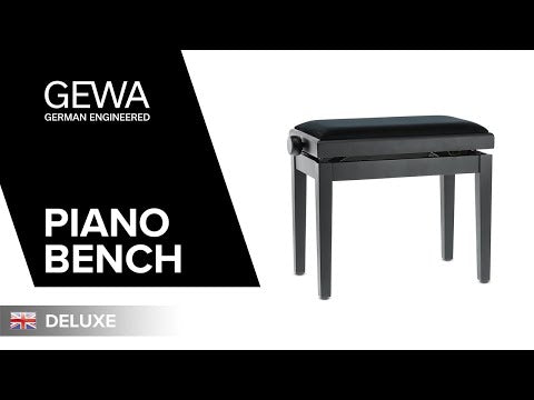 GEWA Piano bench Deluxe - Black matt (Seat black)