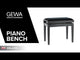 GEWA Piano bench Deluxe - Black matt (Seat black)