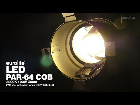 Eurolite LED PAR-64 Lamppu COB 3000K Zoom (100W)