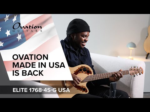 Ovation E-Akustinen Kitarat Pro Series Elite USA - Natural Satin (1768-4S-G)