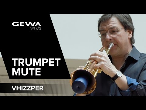 VHIZZPER Warm-Up Mute øvedæmper til trompet, blå