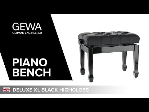 GEWA Piano penkki Deluxe XL Black high gloss - Black cover