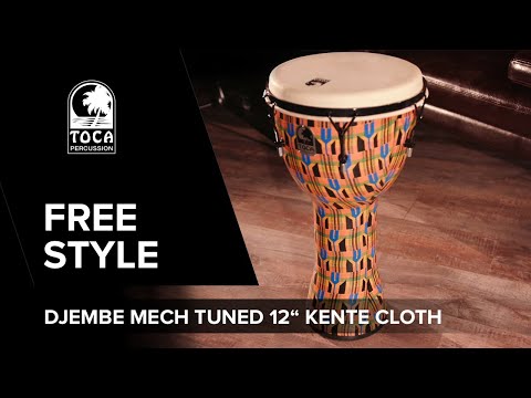 Toca Djembe Freestyle Mechanically Tuned - Kente Cloth (SFDMX-12K)