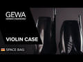 GEWA Reppu viulukotelolle Space Bag - Titanium 1/2 - 1/4 (33 x 63 (with bow case 66 ) x 19 cm)