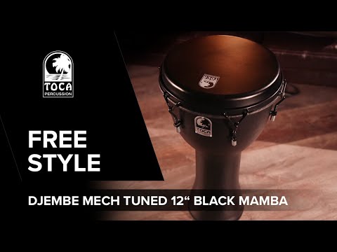 Toca Djembe Freestyle Mekaanisesti viritetty - Black Mamba (SFDMX-12BM)