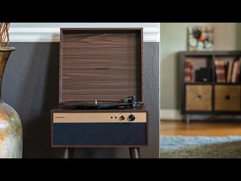 Crosley Jasper retro Levysoitin, Pähkinäpuu