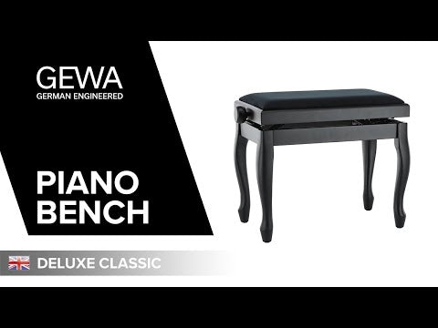 GEWA Piano bench Deluxe Classic - White highgloss