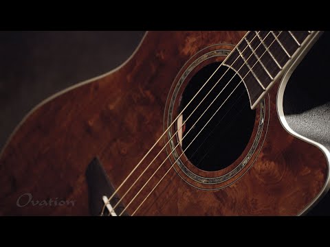 Ovation E-Acoustic Kitarat Celebrity Standard Plus Mid Cutaway - Nutmeg Burled Maple (CS24P-NBM-G)