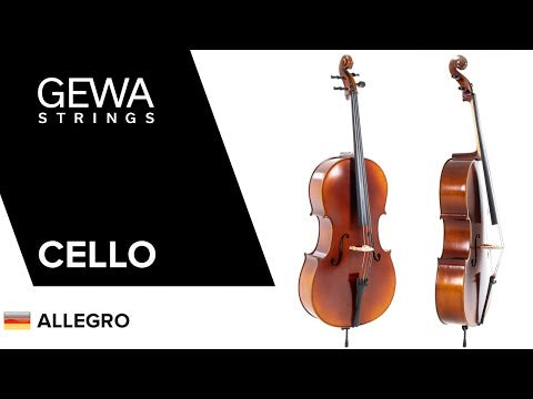 GEWA Cello Allegro - 4/4 (Ready to play incl. bag, Massaranduba bow, Larsen Aurora strings)
