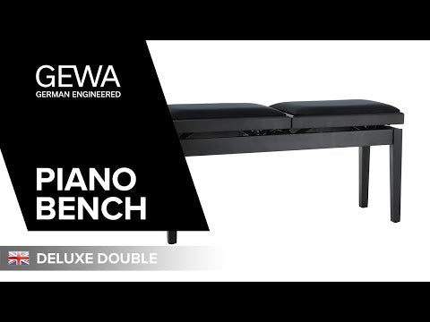 GEWA Piano bench Deluxe Double - Black matt
