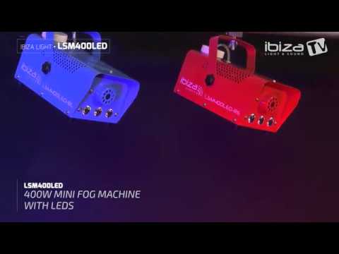 Ibiza Fog Machine liekki/liekkiefektillä (Musta)