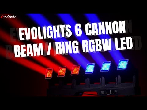 Evolights 6 Cannon -liikkuva valopalkki 6x60W RGBW