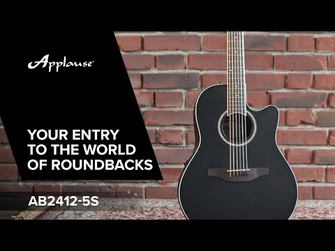 Applause E-Akustinen Kitarat AB2412II Mid Cutaway 12-string - Black Satin (AB2412II-5S)
