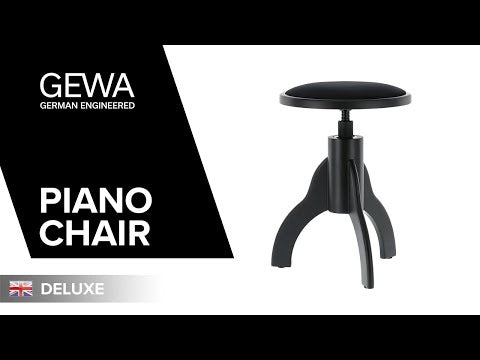 GEWA Piano Chair Deluxe - Black matt