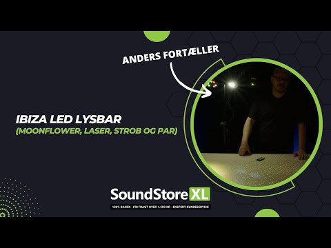 Ibiza LED-valopalkki Moonflower, Laser ja Strobe