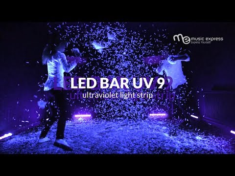 LIGHT4ME LED BAR UV 9 + HVID ammattimainen valokoriste 9x3W