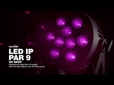 EUROLITE LED IP PAR 9 UV-kohdevalo