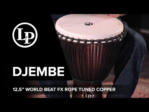 Latin Percussion Djembe World Beat FX Rope Tuned - Gray (LP725G)