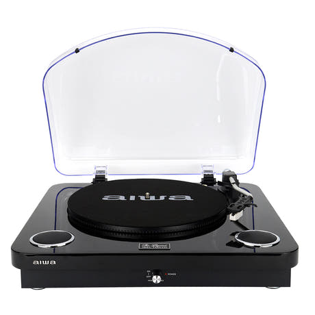 AIWA LPS-25 Levysoitin – Bluetooth, USB & FM, musta