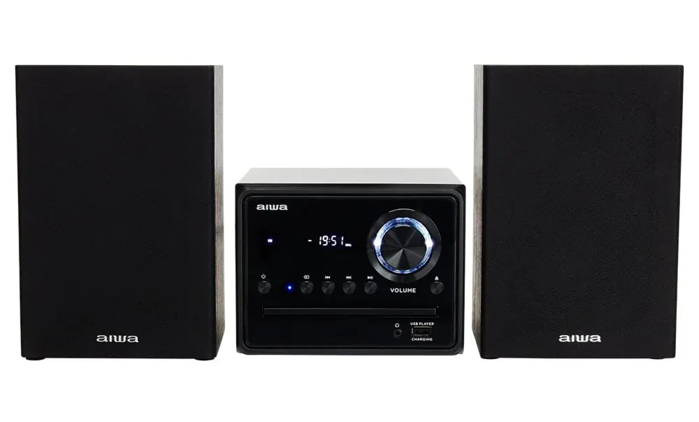 AIWA MCBT-350 Micro Hi-Fi -järjestelmä 20 W Bluetoothilla, CD:llä, FM:llä ja USB:llä