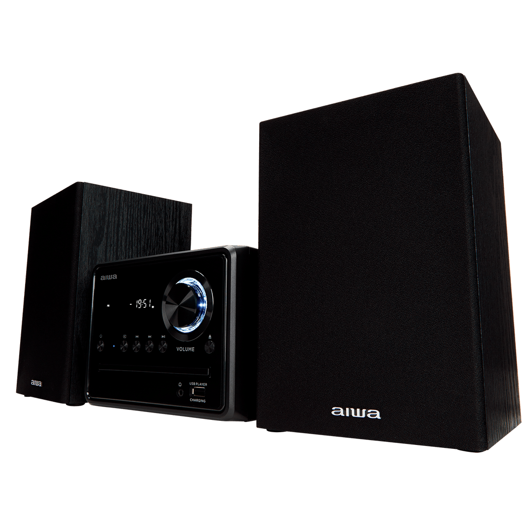 AIWA MCBT-350 Micro Hi-Fi -järjestelmä 20 W Bluetoothilla, CD:llä, FM:llä ja USB:llä