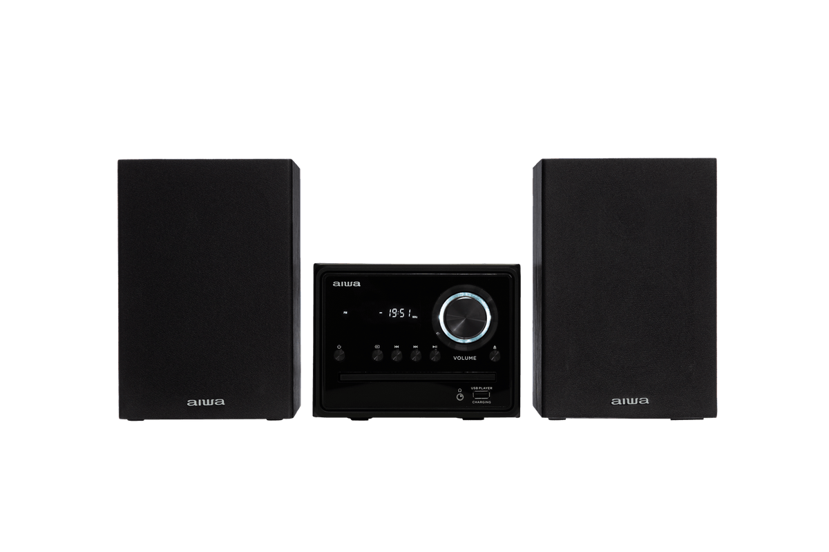 AIWA MCBT-350 Micro Hi-Fi -järjestelmä 20 W Bluetoothilla, CD:llä, FM:llä ja USB:llä