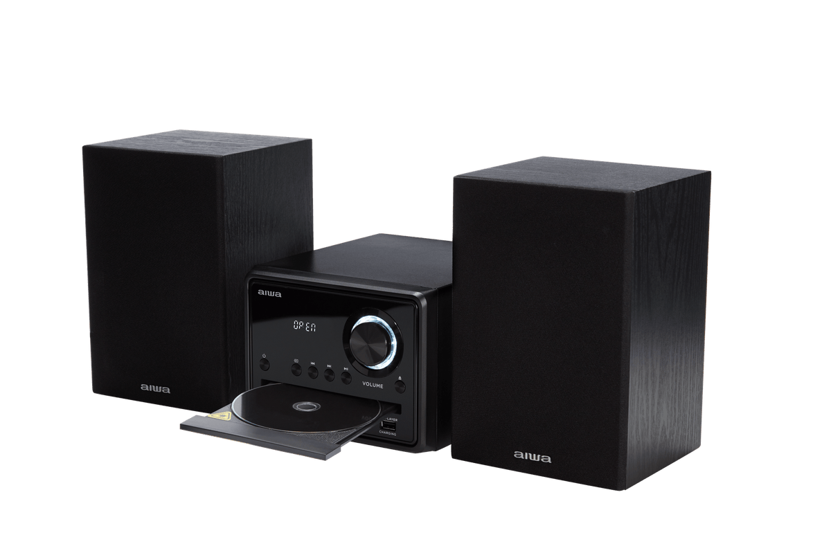 AIWA MCBT-350 Micro Hi-Fi -järjestelmä 20 W Bluetoothilla, CD:llä, FM:llä ja USB:llä