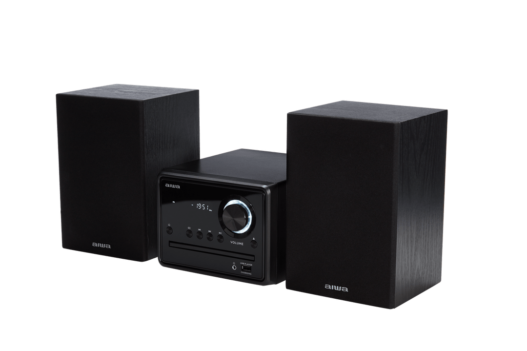 AIWA MCBT-350 Micro Hi-Fi -järjestelmä 20 W Bluetoothilla, CD:llä, FM:llä ja USB:llä