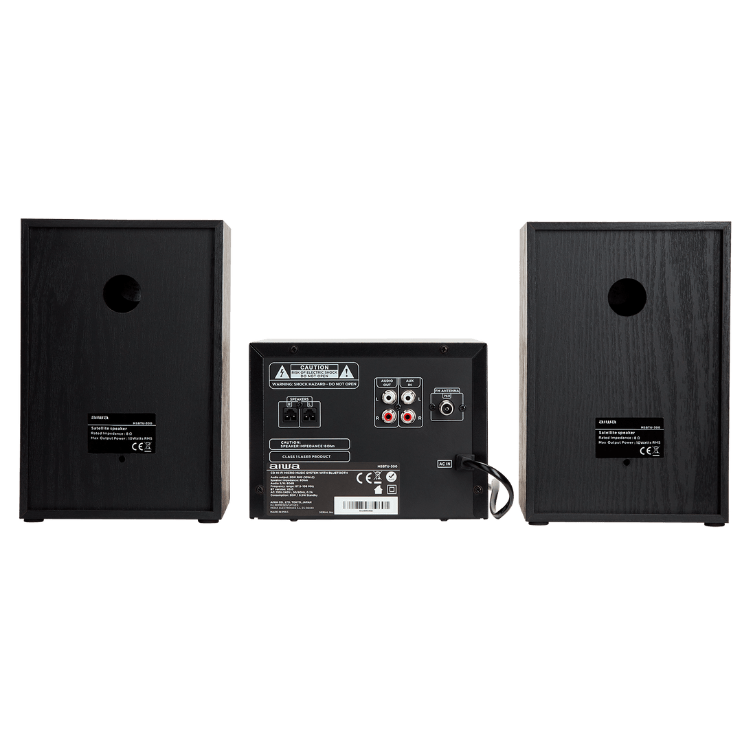 AIWA MCBT-350 Micro Hi-Fi -järjestelmä 20 W Bluetoothilla, CD:llä, FM:llä ja USB:llä