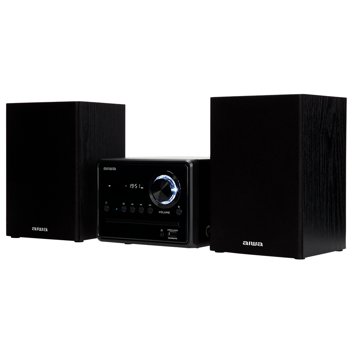 AIWA MCBT-350 Micro Hi-Fi -järjestelmä 20 W Bluetoothilla, CD:llä, FM:llä ja USB:llä