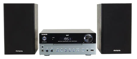 AIWA MCBT-750 Micro Hi-Fi -järjestelmä 50 W Bluetoothilla, DAB+:lla, CD:llä ja USB:llä