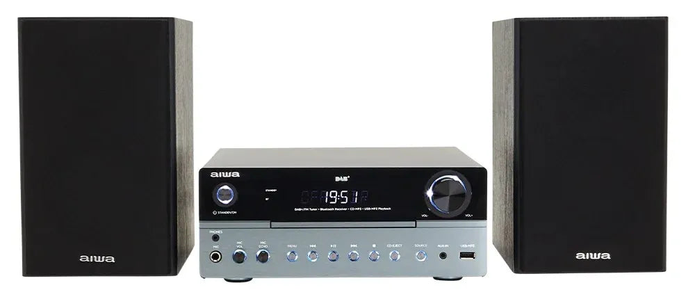AIWA MCBT-750 Micro Hi-Fi -järjestelmä 50 W Bluetoothilla, DAB+:lla, CD:llä ja USB:llä