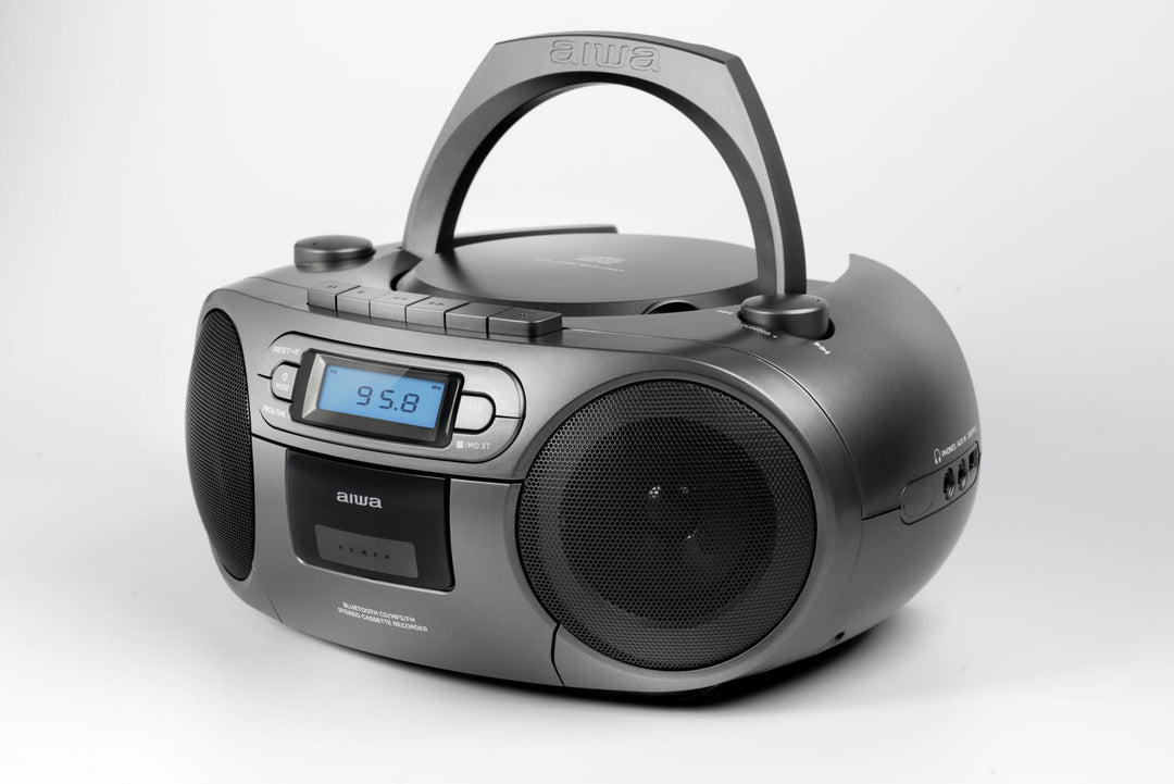 AIWA RC-250 Boombox – CD, Kassette, Bluetooth & FM, grå