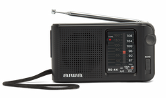 AIWA RS-10-taskuradio AM/FM- ja FM DX -vastaanotolla sekä kuulokkeilla